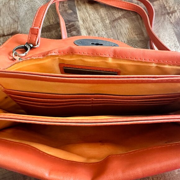 Orange Street Level Faux Leather Purse - Picture 8 of 8